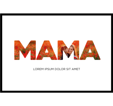 Mom, I love you living room poster - TenStickers