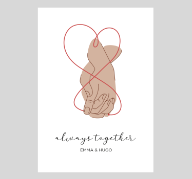 Always together quote master bedroom poster - TenStickers