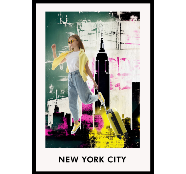 New York College living room poster - TenStickers