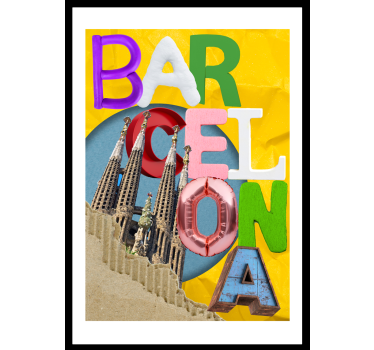 Barcelona College living room poster - TenStickers