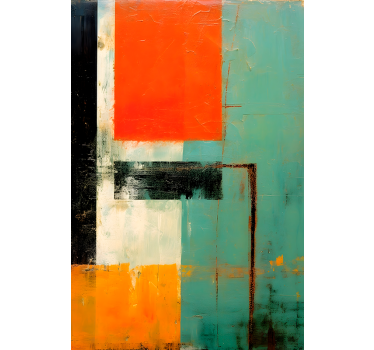 Expressionist rectangles wall art poster - TenStickers