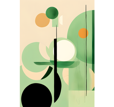 Abstract Green Art Wall Decor Poster - TenStickers