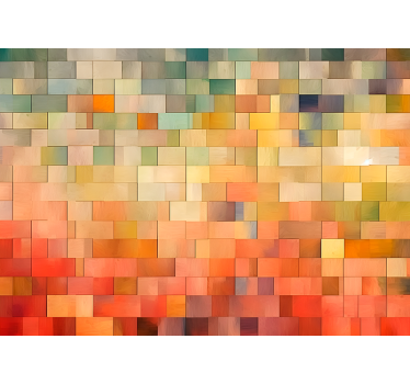 Abstract colourful squares pattern wall decor - TenStickers