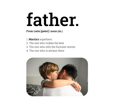 Description word father living room poster - TenStickers