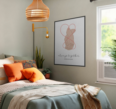 Always together quote master bedroom poster - TenStickers