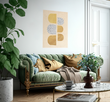 A golden abstract poster - TenStickers