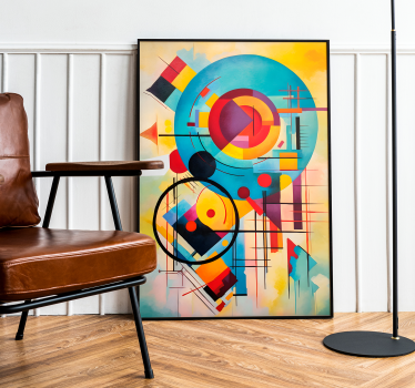 Abstract circles expressionism art wall poster - TenStickers