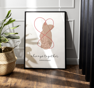 Always together quote master bedroom poster - TenStickers
