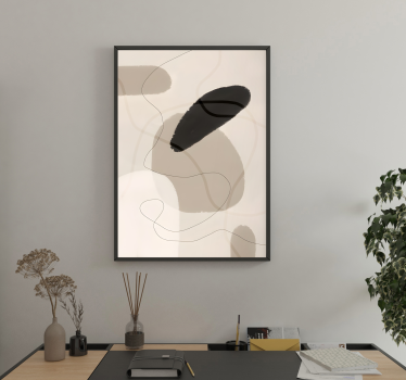 Beige Shades Pattern Abstract Art Wall Poster - TenStickers
