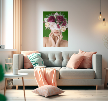 Floral Woman poster - TenStickers