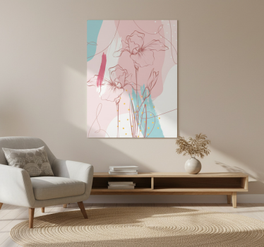 Flowers poster abstract floral designs - TenStickers