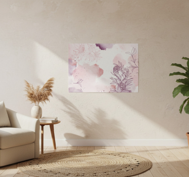 Flowers poster in soft pastel colors - TenStickers