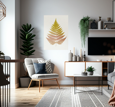 Golden Fern wall poster  - TenStickers