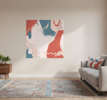 Living room poster abstract wall art shapes - TenStickers