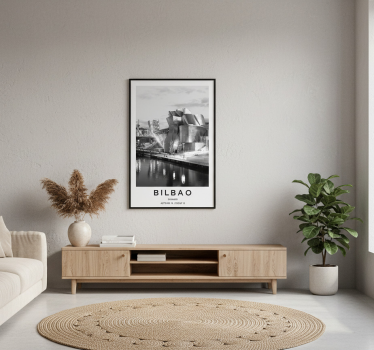 Living room poster bilbao photography - TenStickers