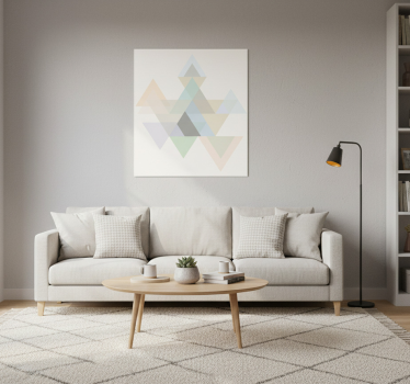 Living room poster colorful triangle wall art - TenStickers