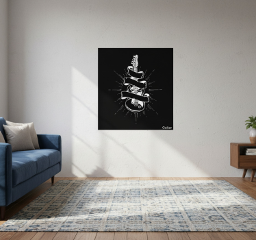 Living room poster guitar art print - TenStickers