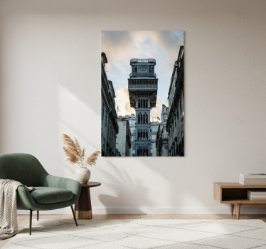 Living room poster lisboa elevator art print - TenStickers