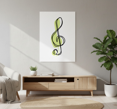 Living room poster minimalist music note cute design - TenStickers