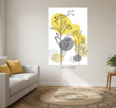Living room poster of pantone plants - TenStickers