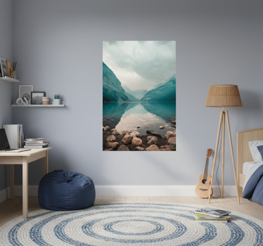 Living room poster of serene water landscape - TenStickers
