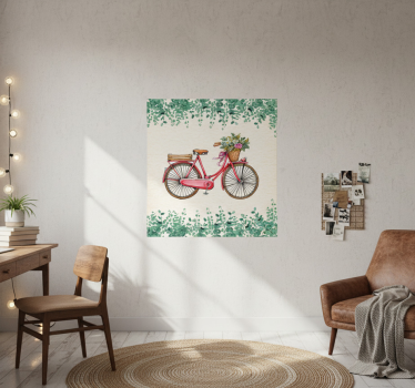 Living room poster rustic vintage bicycle - TenStickers