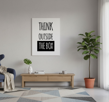 Living room poster think outside the box - TenStickers