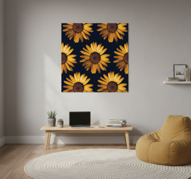 Living room poster yellow sunflower print - TenStickers