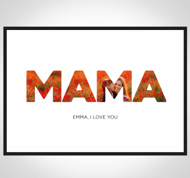 Mom, I love you living room poster - TenStickers