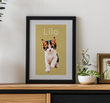 Personalised drawing effect pet poster - TenStickers