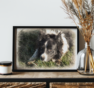 Personalised vintage effect pet poster - TenStickers