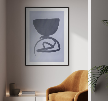 Purple frame minimalist abstract poster - TenStickers