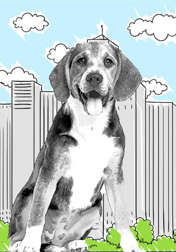 Personalised cartoon design pet poster - TenStickers