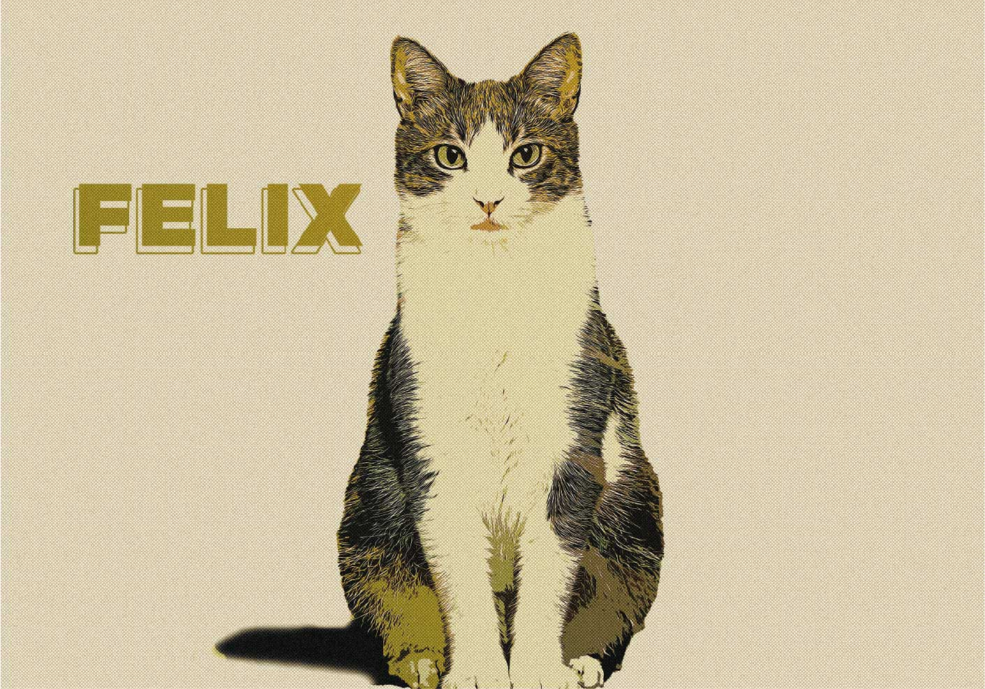 Personalised illustration half tone pet poster - TenStickers