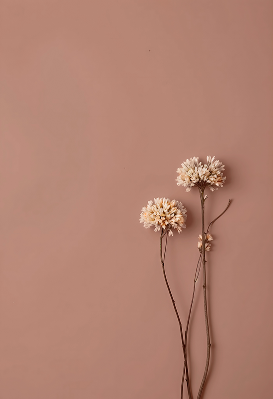 Dried flowers minimalist poster - TenStickers