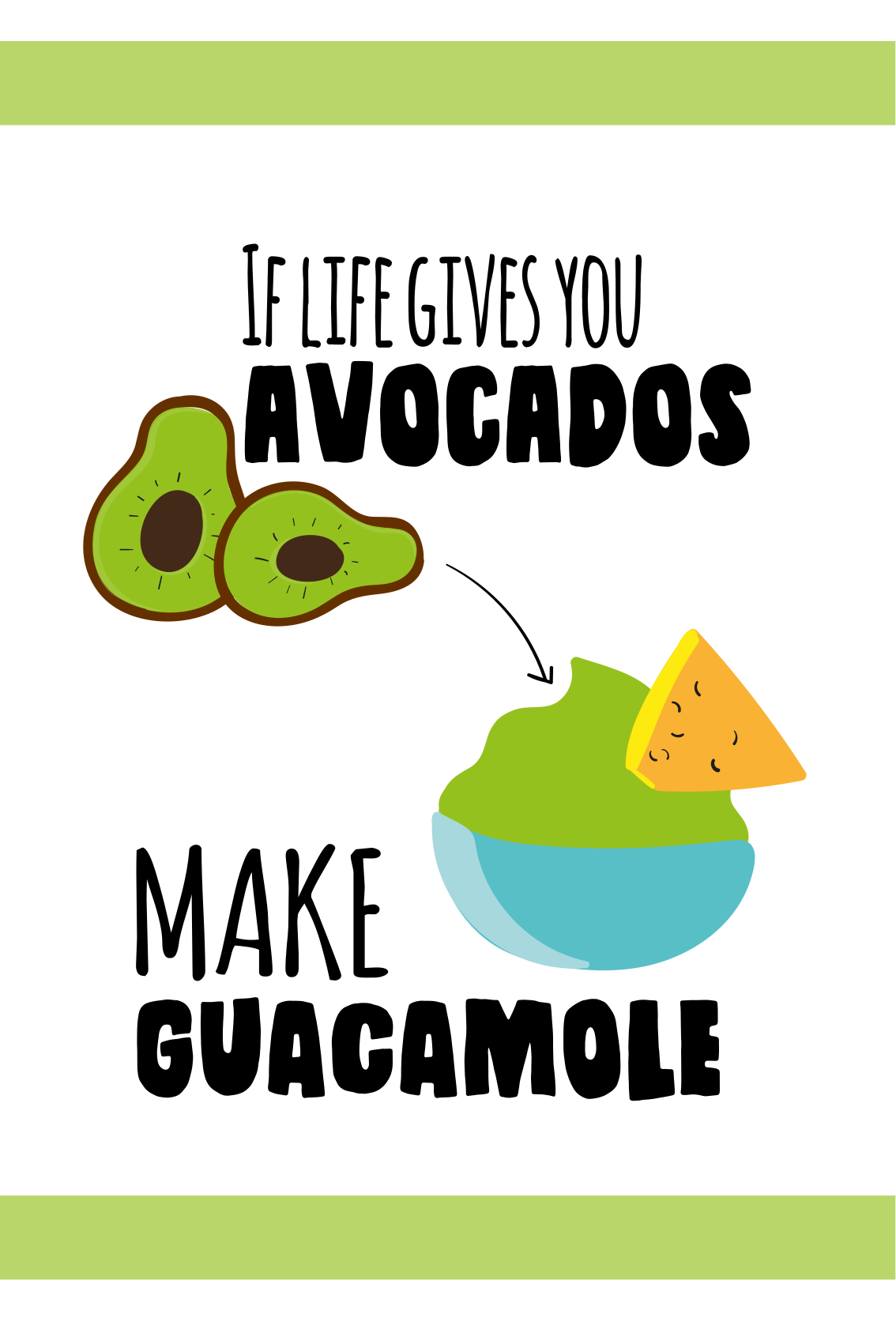 Funny avocado pun kitchen poster - TenStickers
