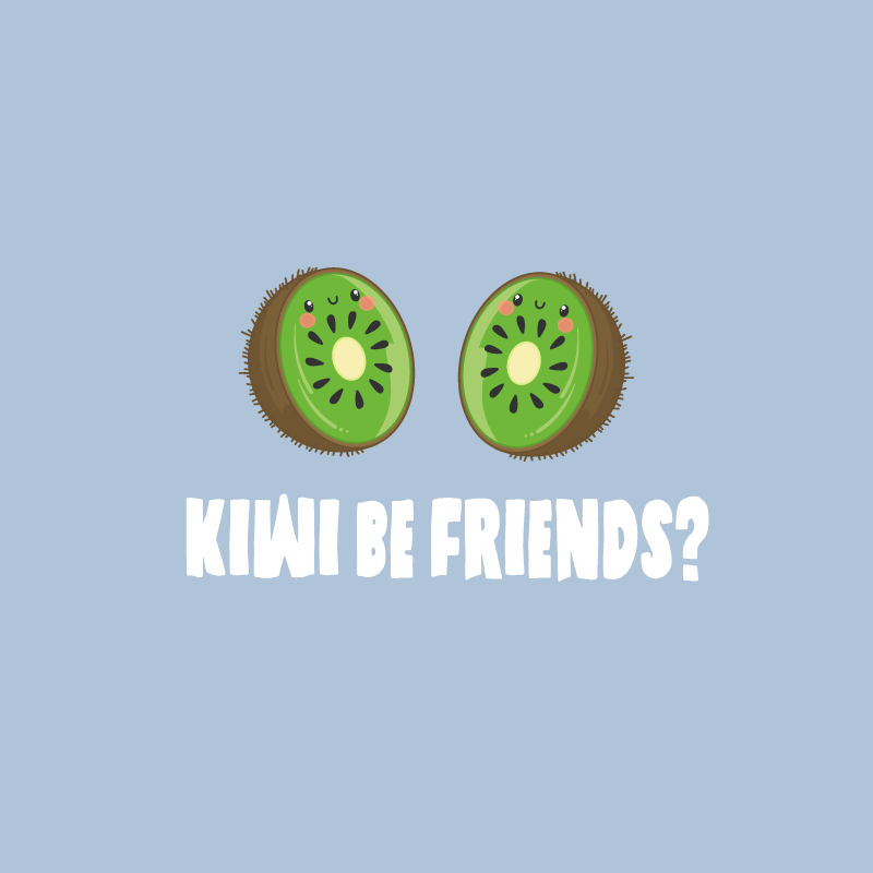 Kitchen poster funny quote with kiwis - TenStickers