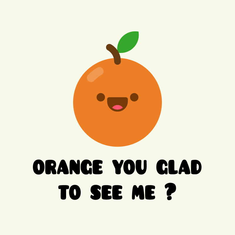 Kitchen poster with a funny quote about oranges - TenStickers