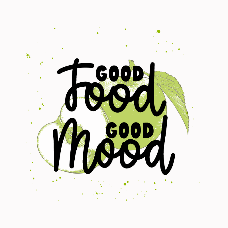Kitchen poster featuring a funny quote with green fruits - TenStickers
