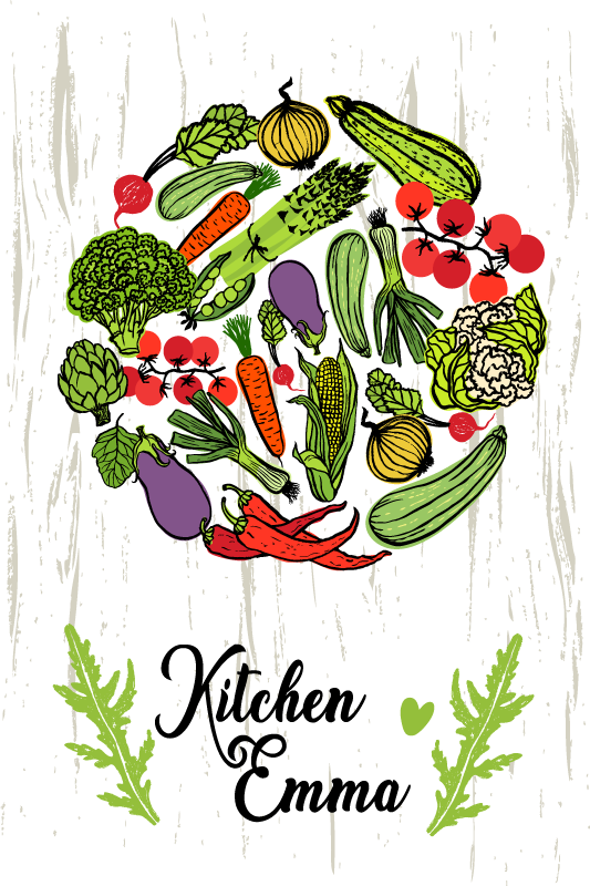 Kitchen poster featuring a vegetable garden - TenStickers