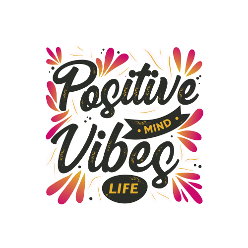 Positive mind positive vibes office poster - TenStickers