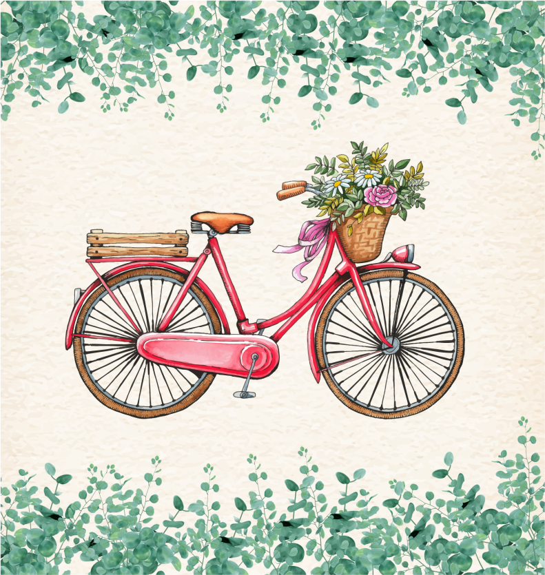 Living room poster rustic vintage bicycle - TenStickers