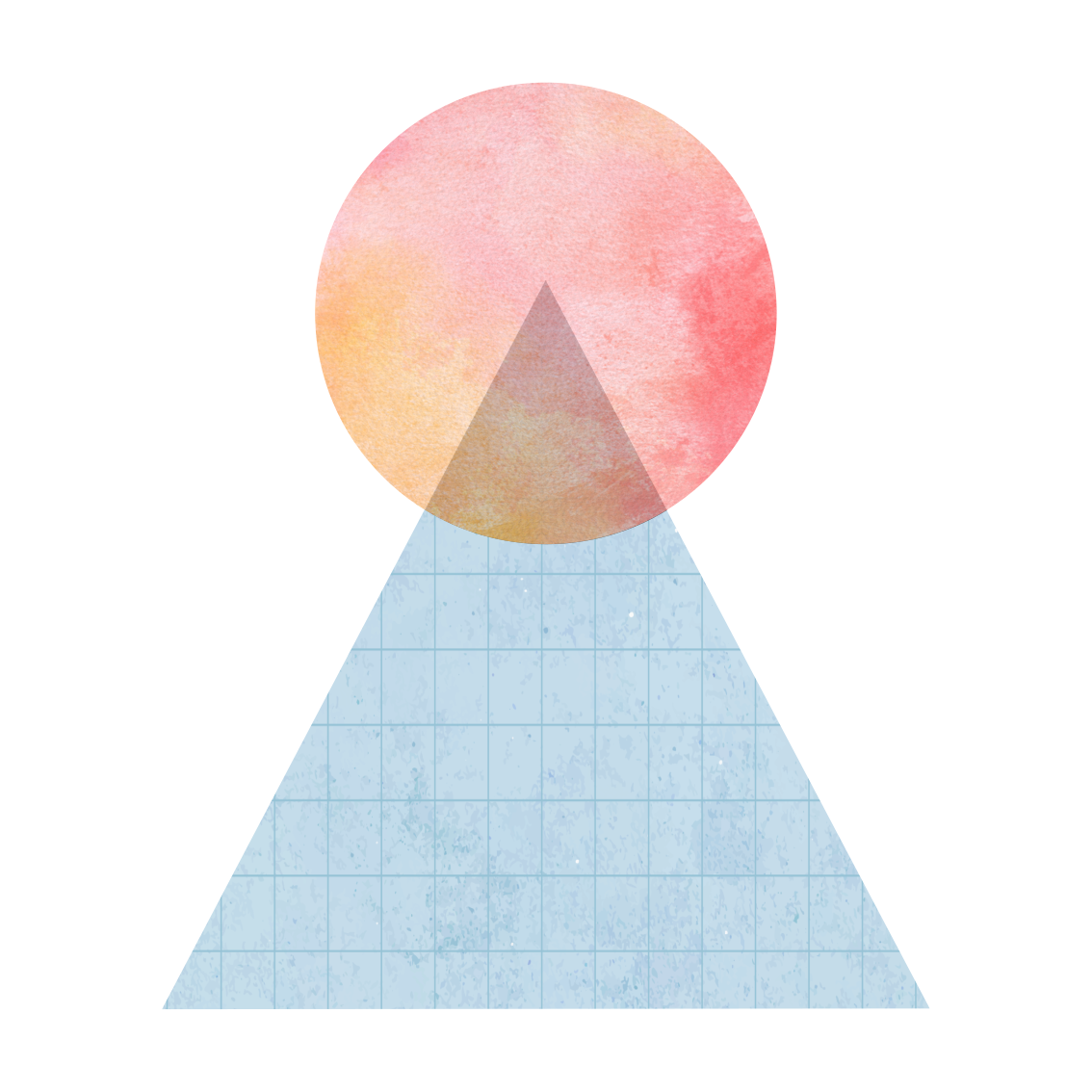 Living room poster sun and wall art triangle - TenStickers