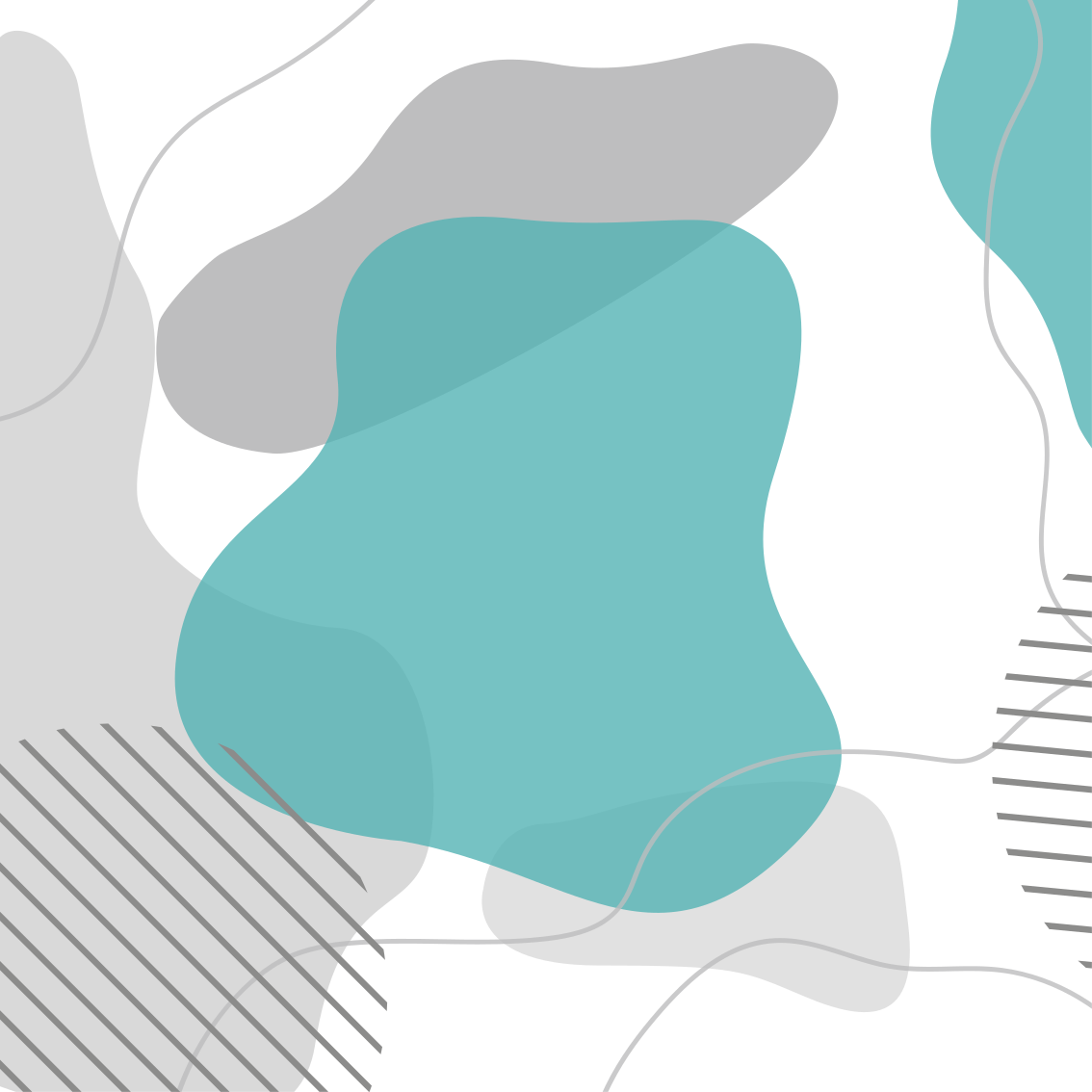 Living room poster in blue and green shapes - TenStickers