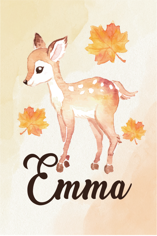 Nursery poster deer - TenStickers