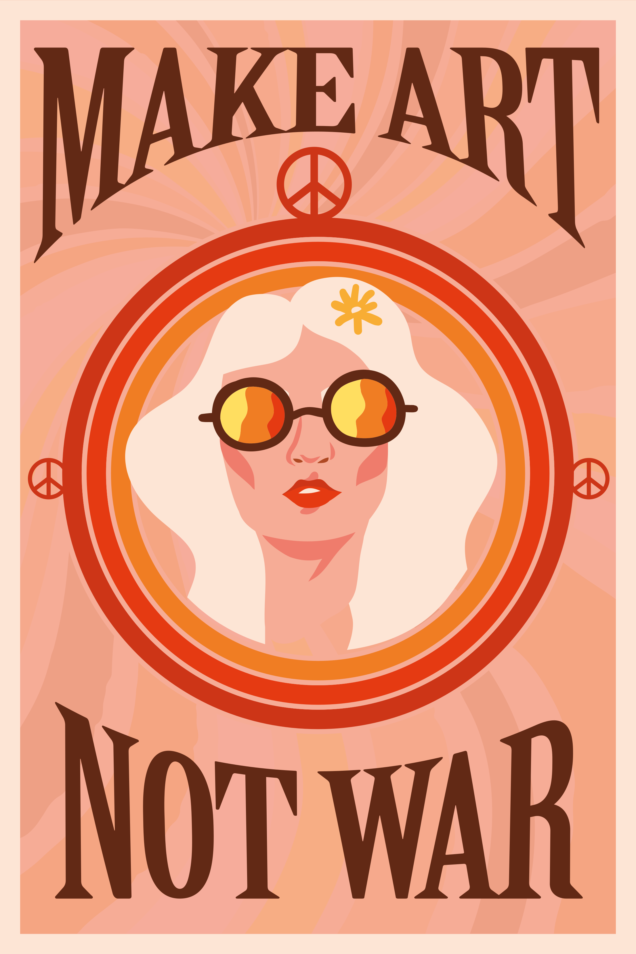 Quote poster create art, not war - TenStickers