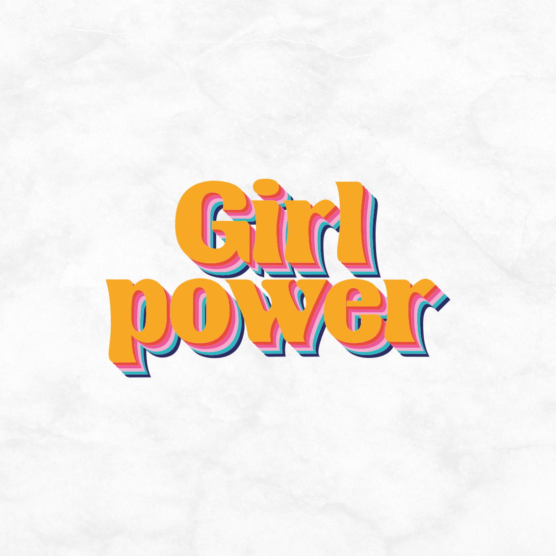 Poster for teenager with flowers and girl power quote - TenStickers