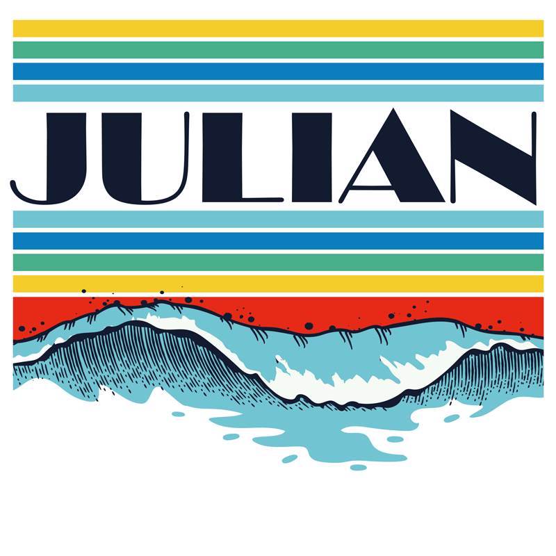 Poster for teenager custom name seascape - TenStickers