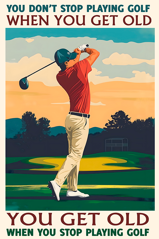 Sports poster of playing golf - TenStickers