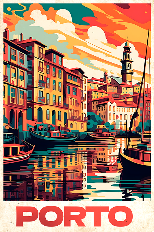 City poster oporto vintage poster - TenStickers